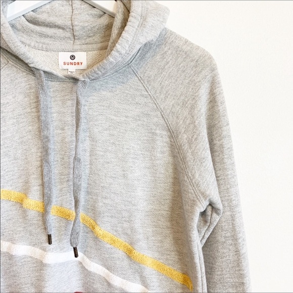 SUNDRY ANTHROPOLOGIE SWEATSHIRT CHENILLE CROPPED HOODIE SIZE 1 (S… - Picture 4 of 10